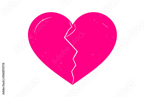 Valentine Broken Heart | isolated vector illustration on white background