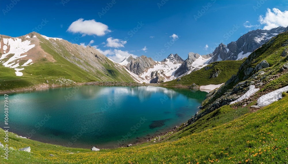 Obraz premium alpine lake, AI generated