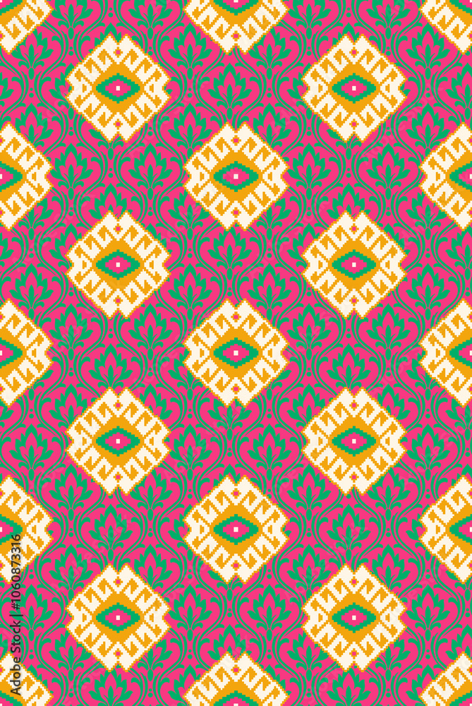 seamless beautiful wallpaper cards all over design floral leaf vintage ornament Victorian ethnic geometric print paisley pattern