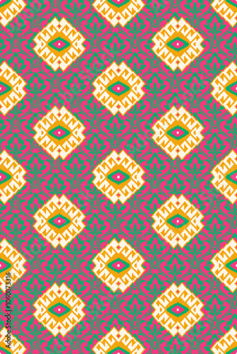 Obraz na płótnie seamless beautiful wallpaper cards all over design floral leaf vintage ornament Victorian ethnic geometric print paisley pattern w salonie