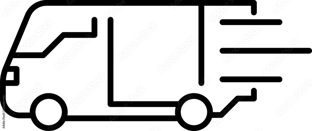 Truck icon freight, delivery symbol. Fast delivery icon. Speed moving lorry symbol isolated on white background. Vector illustration. Truck icon freight, delivery symbol. Fast delivery icon. Speed moving lorry symbol isolated on white background. Vector illustration.