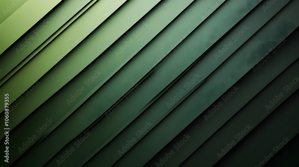 Green Geometric Patterns: Layers of Modern Elegance