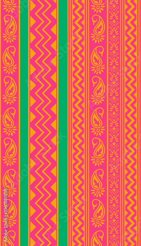 Obraz na płótnie seamless beautiful wallpaper cards border design floral leaf vintage ornament Victorian geometric ethnic print paisley pattern w salonie
