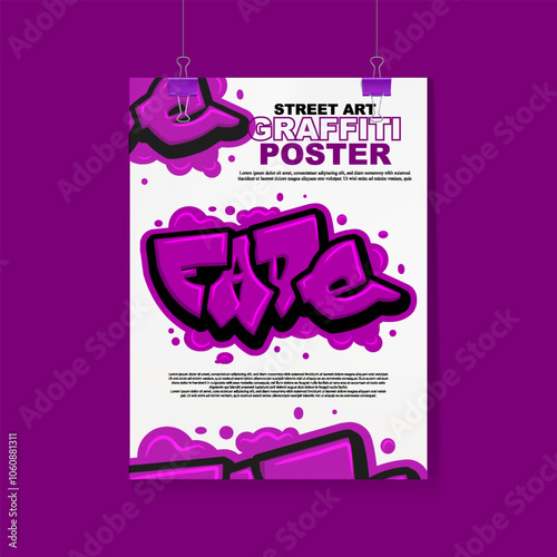 Graffiti poster or flyer design templates