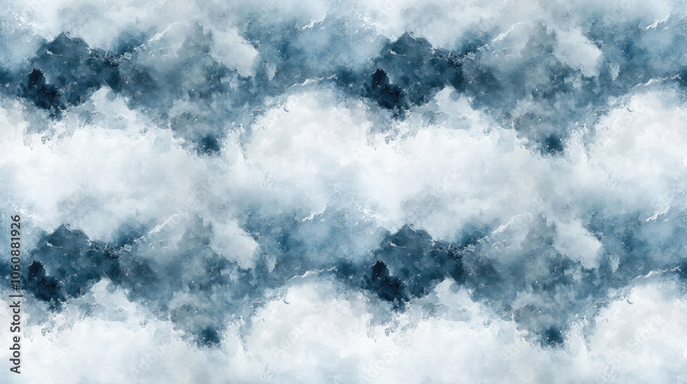 Obraz premium Seamless watercolor oil painting pattern featuring a soft winter marble abstract texture ideal for cheerful festive design projects