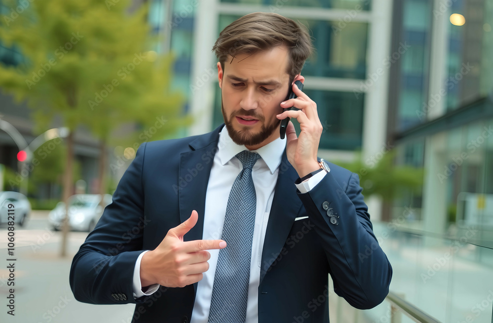 businessman talking on cell phone businessman talking on cell phone