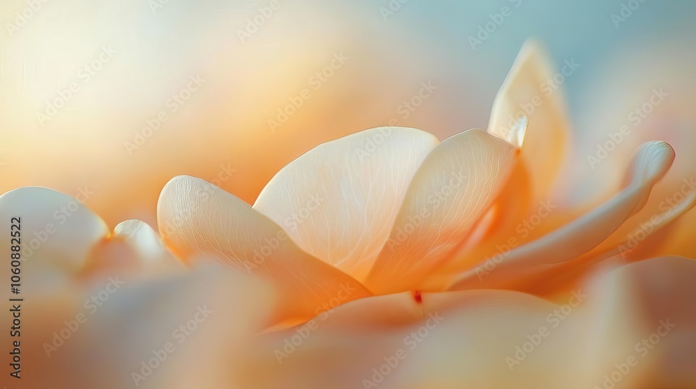 Closeup macro shot of petals with soft background blur, gentle focus, dreamlike ambiance, warm light, shallow depth of field Closeup macro shot of petals with soft background blur, gentle focus, dreamlike ambiance, warm light, shallow depth of field