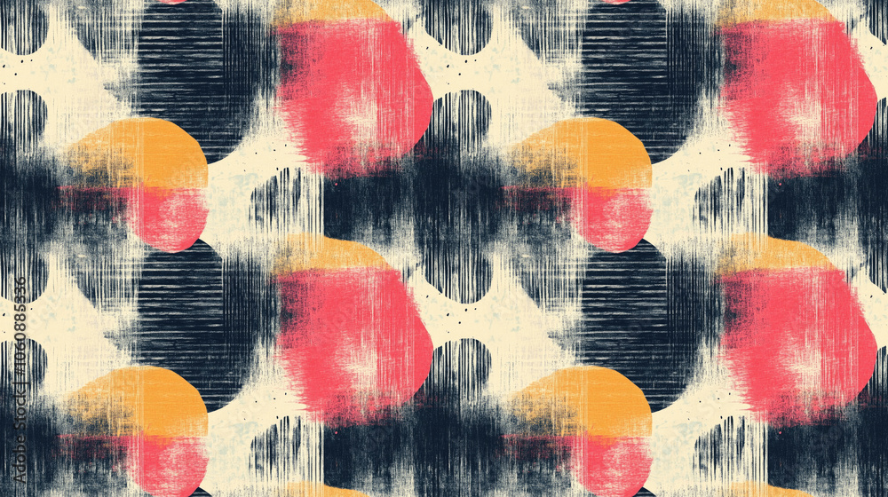 Fototapeta premium Seamless design featuring an unusual texture pattern with abstract elements perfect for textile or graphic design projects