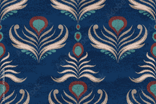 Damask seamless pattern for background wallpaper, etc	