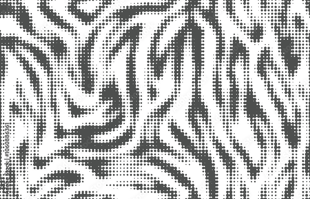 Fototapeta premium Zebra dot stylish texture. Digital stripe skin, halftone pattern, animal print. Black and white seamless background. Vector