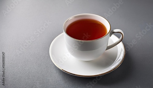 Cup of tea on a grey background