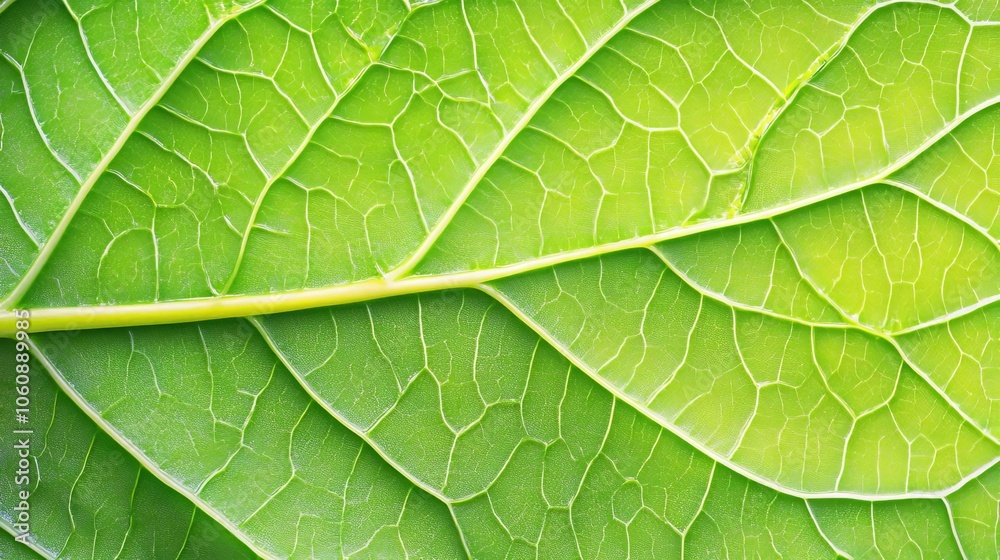 Contrasting edges of leaf with detailed focus, vibrant color, soft bokeh, morning sunlight, closeup macro