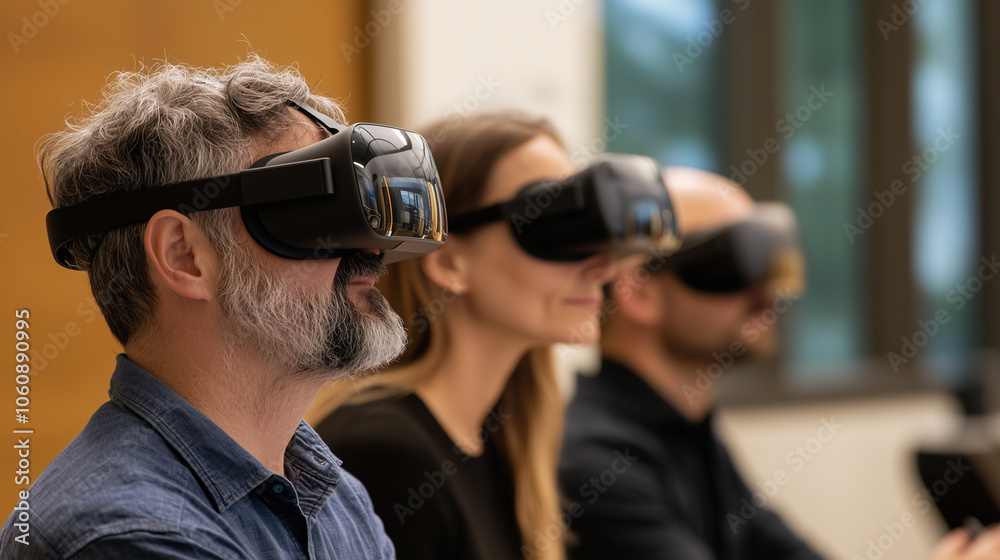 Team of Entrepreneurs in High Tech Lab Using Virtual Reality Technology Team of Entrepreneurs in High Tech Lab Using Virtual Reality Technology