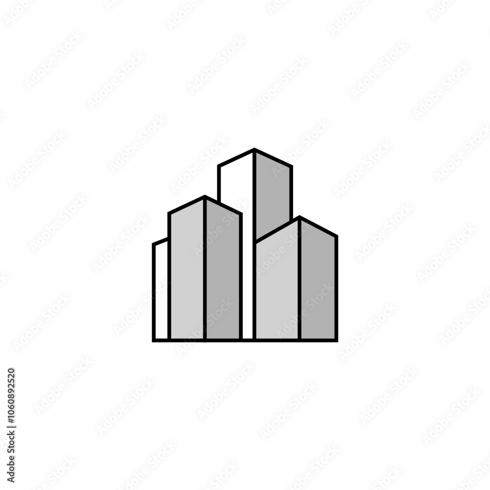 Fototapeta premium building apartment city logo