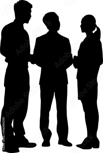 Silhouette of business people illustration