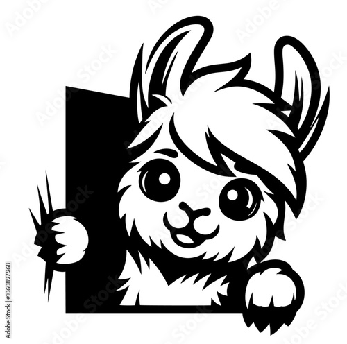 adorable llama faces with curious expressions vector sketch