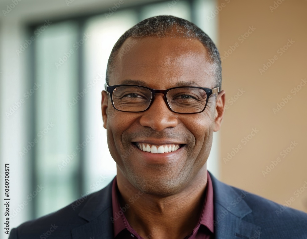 portrait of a businessman smiling black man friendly