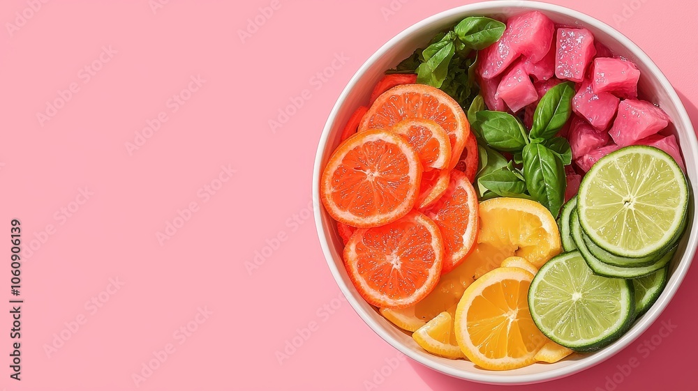 Vibrant Poke Bowl with Fresh Ingredients Vibrant Poke Bowl with Fresh Ingredients