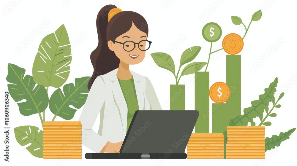 Vivid Illustration of Professional Growth and Skill Development Animation Vivid Illustration of Professional Growth and Skill Development Animation
