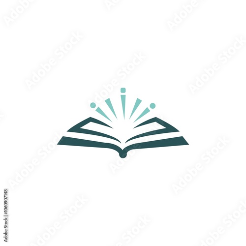 Education book vector logo template design