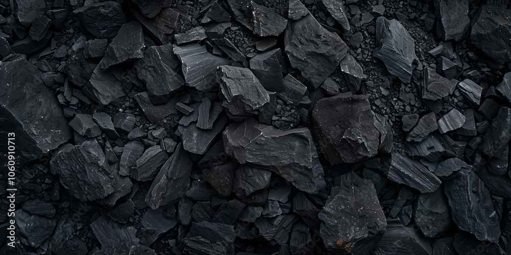 Black coal top view. Black coal top view.