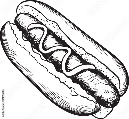 hotdog vector silhouette illustration