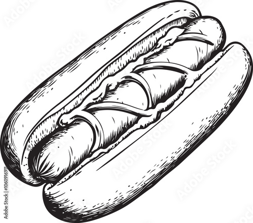 hotdog vector silhouette illustration