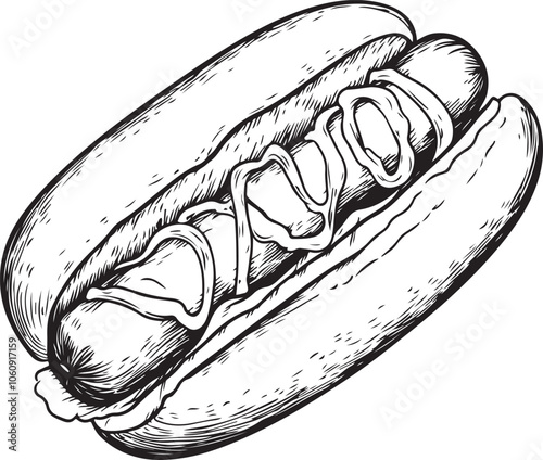 hotdog vector silhouette illustration