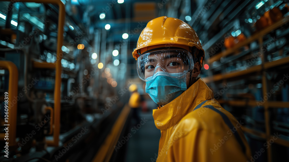 A Young Asian Engineer at Work A Young Asian Engineer at Work