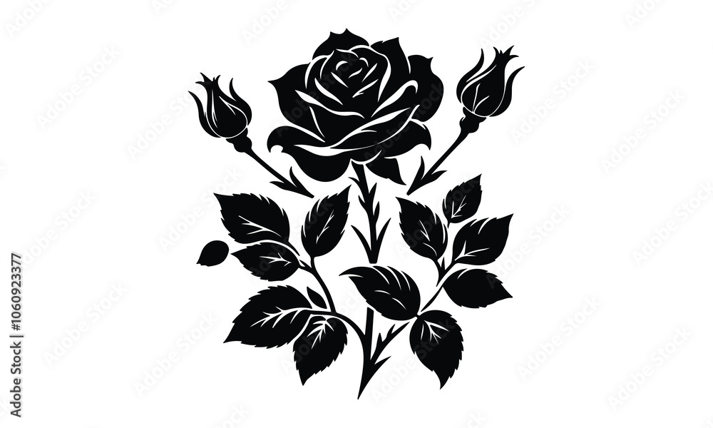 silhouette rose, Roses tattoo. Black roses vector design. Black silhouette of rose, Valentines day silhouette of rose element set. Romantic, rose silhouette vector and white background silhouette rose, Roses tattoo. Black roses vector design. Black silhouette of rose, Valentines day silhouette of rose element set. Romantic, rose silhouette vector and white background