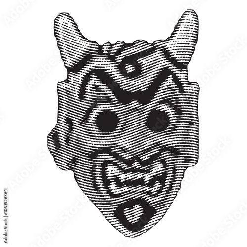 devil mask vector isolated