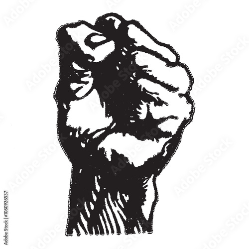 Revolution fist illustration isolated