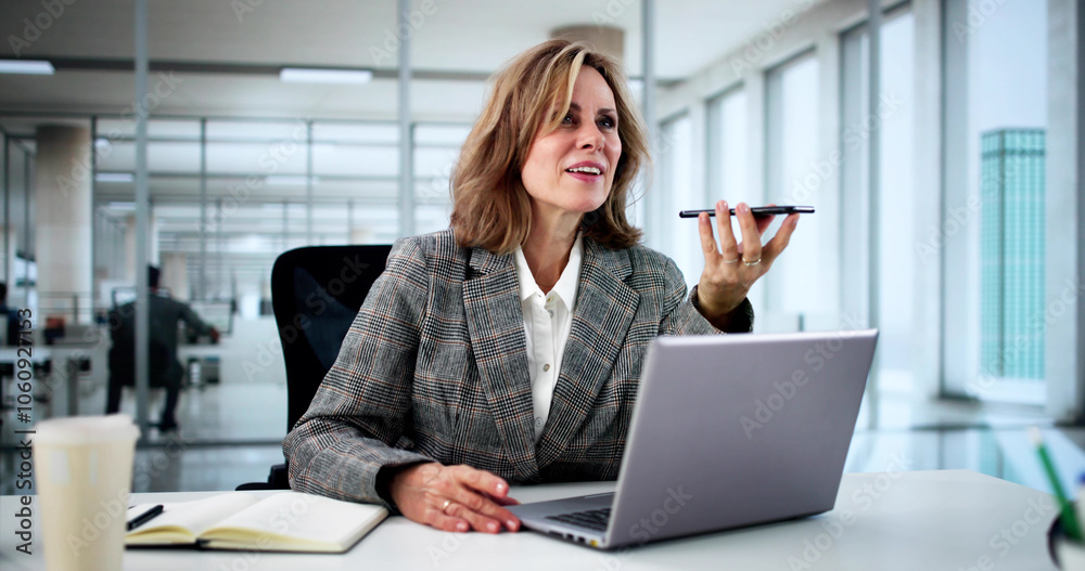 Professional Businesswoman Using Smartphone App For Client Call Professional Businesswoman Using Smartphone App For Client Call