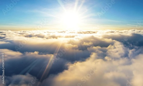 Flythough ethereal, magical, soft, beautiful clouds