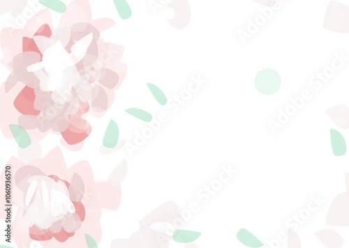 Postcard Cartolina Abstract flower Fiori Astratti grandi Soft Collection Elegant Elegante Beauty