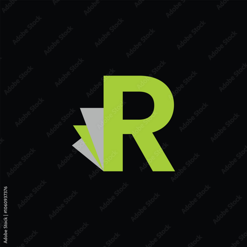 Modern Iconic Symbol With Letter R Logo Modern Iconic Symbol With Letter R Logo