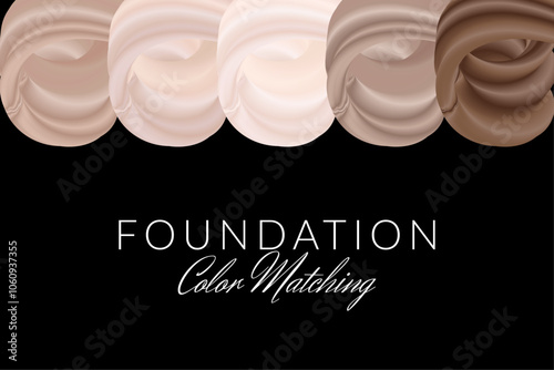 Makeup Foundation Shades for Color Matching Background Illustration