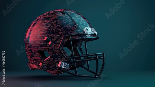 Digital Helmet with Dynamic Overlays and Classic Design photo