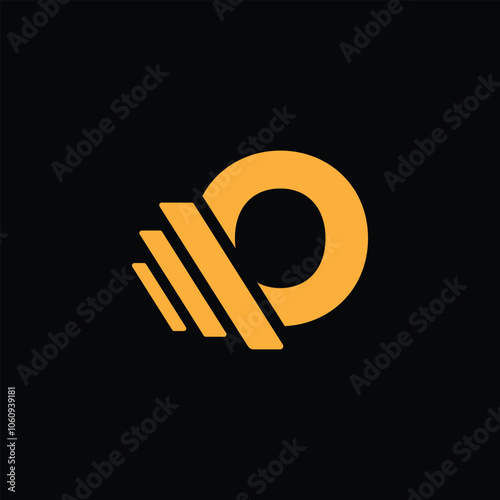 Iconic Technology Symbol With Letter O