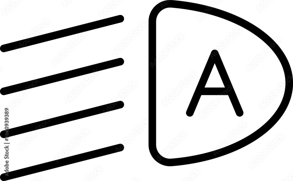 Headlight, light indicator dashboard icon. Vector high beam. Car light symbol. icons of vehicle dashboard indicators. Such symbols include high and low beam and adjustable headlight symbol.