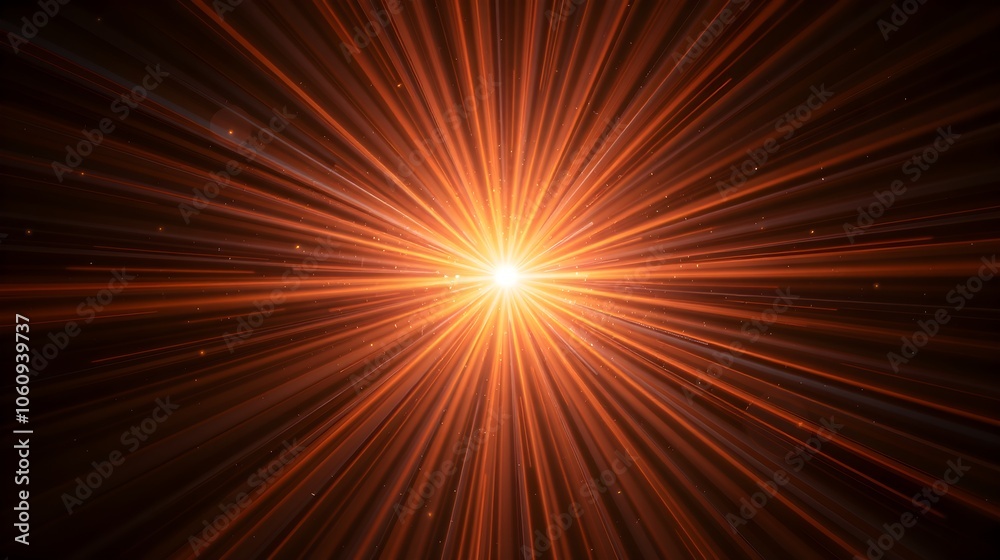 Radiant Light Beams: 3D Render of Energetic Light Flow Radiant Light Beams: 3D Render of Energetic Light Flow