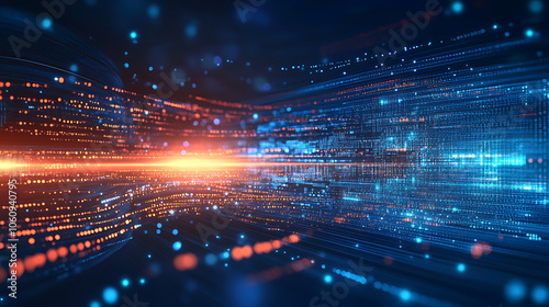 Fototapeta Naklejka Na Ścianę i Meble -  Modern abstract high speed movement, Colourful dynamic motion on blue background, Movement sport pattern for banner or poster design background concept