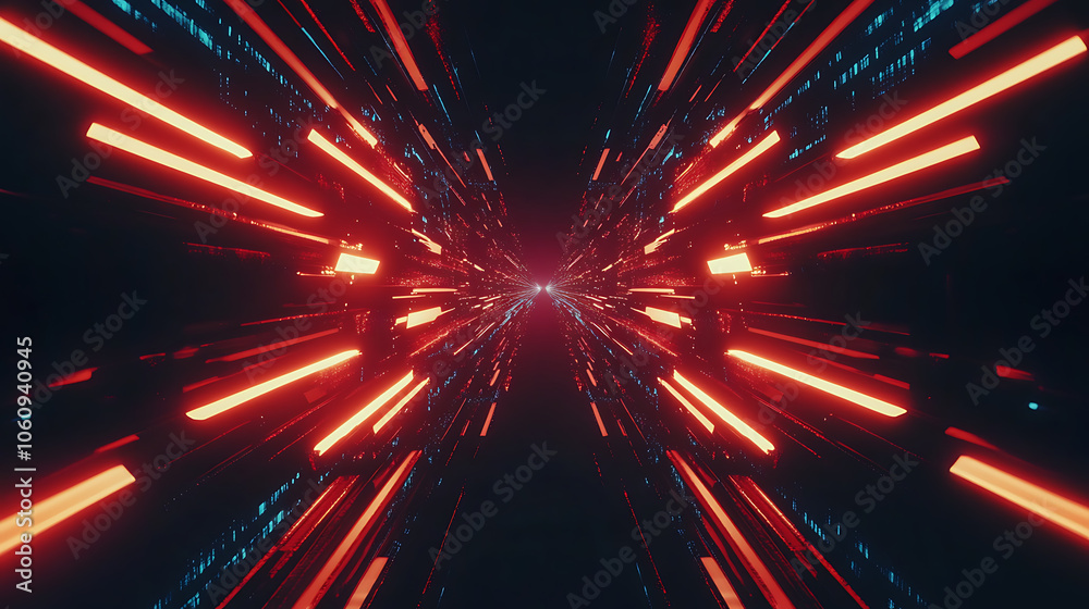 Naklejka premium Modern abstract high speed movement, Colourful dynamic motion on blue background, Movement sport pattern for banner or poster design background concept