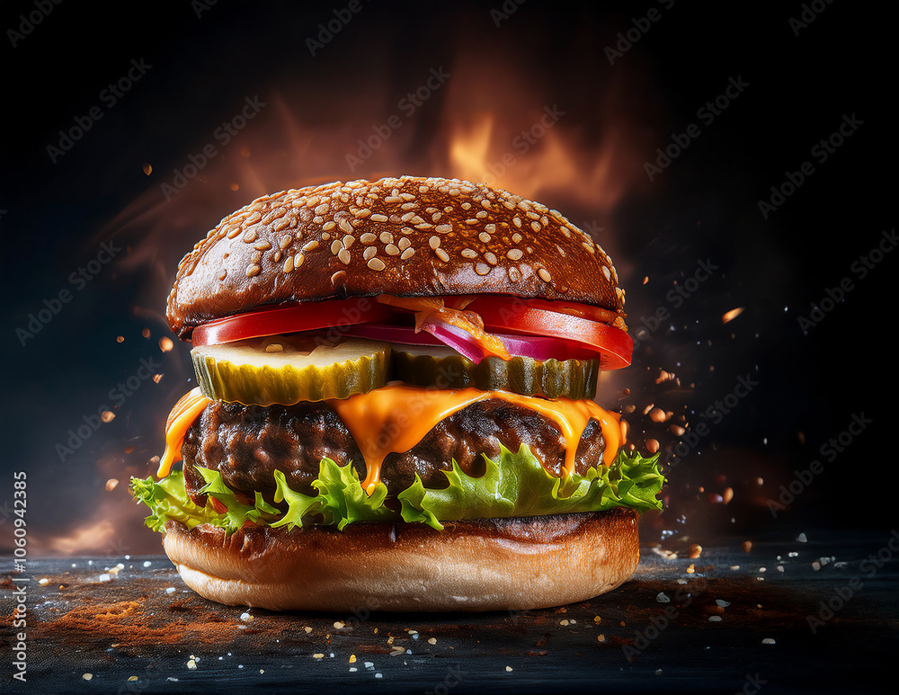 Ein schmackhafter Burger