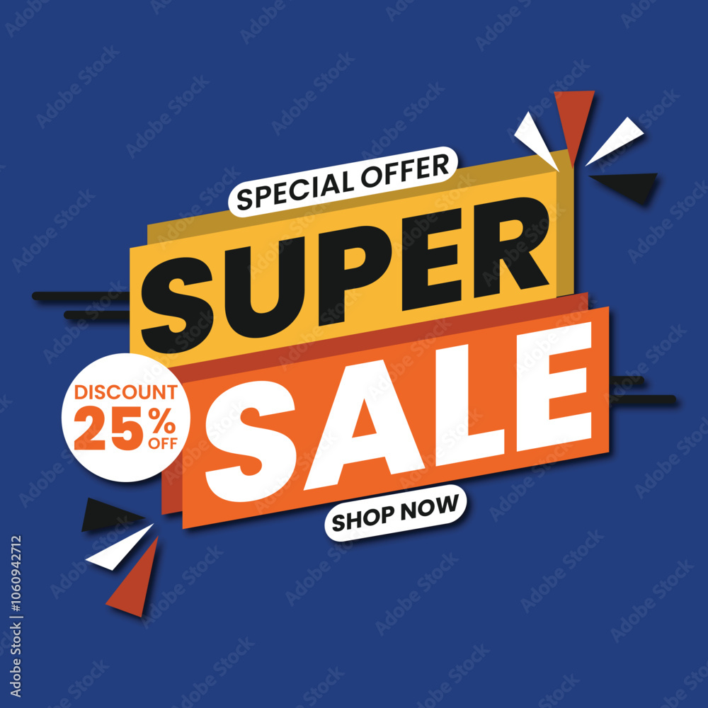 Fototapeta premium orange promotion sale template vector illustration