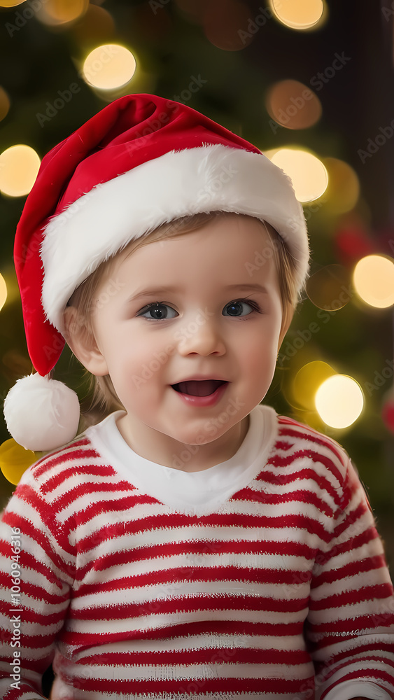 baby in santa hat baby in santa hat