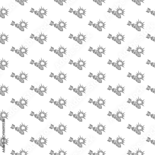 Bomb explosion icon pattern seamless isolated on white background