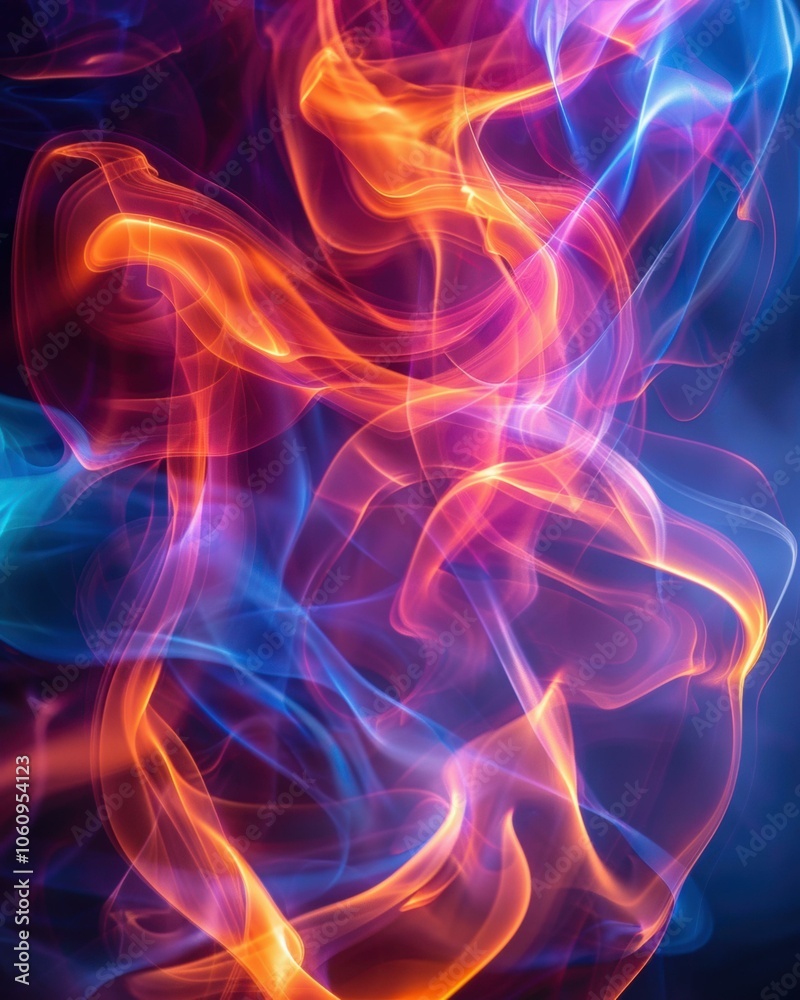 Abstract smoke in vibrant colors. AI. Abstract smoke in vibrant colors. AI.