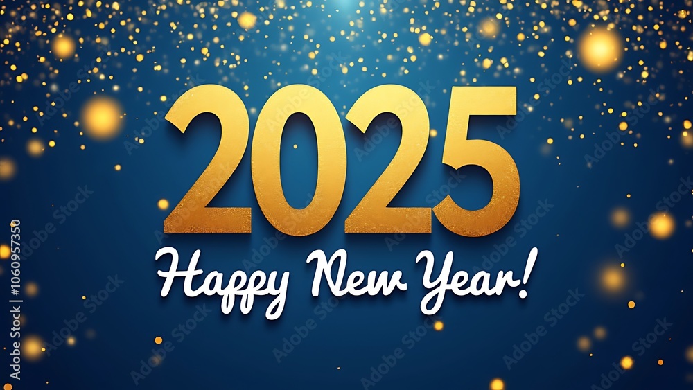 Fototapeta premium festive wallpaper featuring a Happy New Year 2025 design.