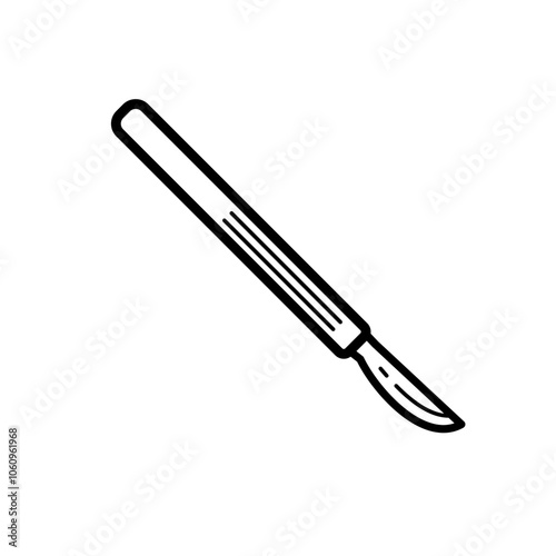 scalpel, surgery - vector icon